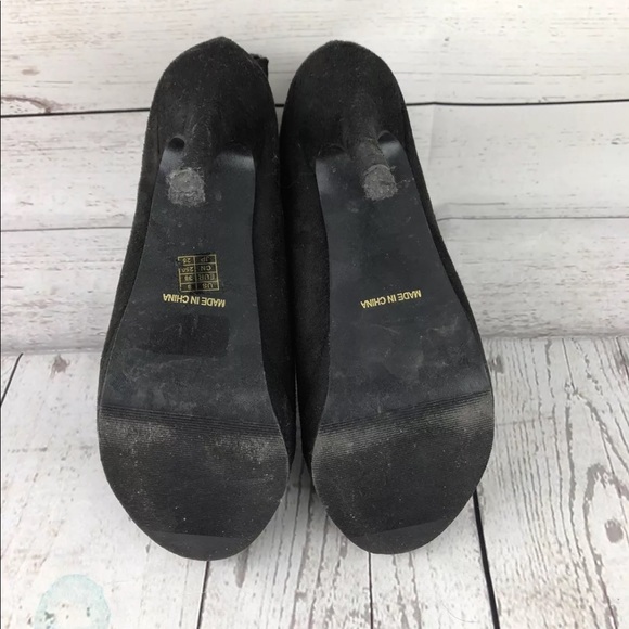 ❤️Forever21 Black Classic Faux Suede Boot Heel - Picture 4 of 4